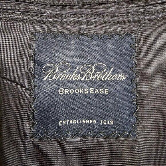 Brooks Brothers Brooksease Black Single Breasted Wool Blazer Sz 40R - Picture 10 of 11